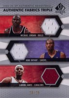 2004 SP Authentic Authentic Fabrics #JBJ Jordan/Bryant/James Triple Basketball Card