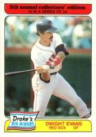1985 Drake's #10 Dwight Evans Baseball Card