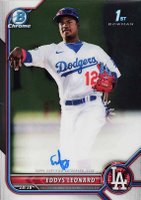 2022 Bowman Chrome Prospect Autographs #CPAEL Eddys Leonard Baseball Card