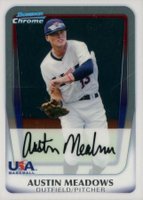 2011 Bowman Draft Prospects  #BDPP100 Austin Meadows Chrome Baseball Card