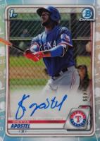 2020 Bowman Chrome Prospect Autographs #CPASA Sherten Apostel Refractor Baseball Card