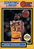 1989 Kenner Starting Lineup One on One # Magic Johnson Basketball Card