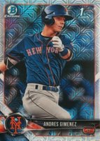 2018 Bowman Mega Box Chrome #BCP72 Andres Gimenez Baseball Card