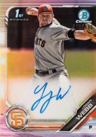 2019 Bowman Prospect Autographs Chrome #LW Logan Webb Refractor Baseball Card