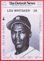 1981 Detroit News Tigers Centennial #59 Lou Whitaker Baseball Card