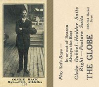 1916 The Globe Clothing #107 Connie Mack Baseball Card