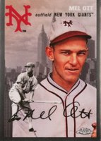 2023 Topps Chrome Platinum Anniversary 1954 Topps Chrome City Variations #39 Mel Ott Baseball Card
