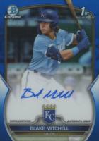 2023 Bowman Draft Chrome Prospect Autograph #CDABMI Blake Mitchell Blue Refractor Baseball Card