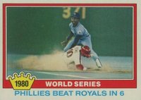 1981 Topps #403 World Series Phillies Win First World Series Baseball Card