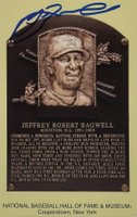 1999 Hall of Fame Autographs # Jeff Bagwell Yellow HOF Plaque Baseball Card