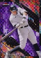 2024 Topps Finest #200 Aaron Judge Purple Checkerboard Refractor Baseball Card