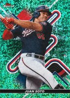 2022 Topps Finest #99 Juan Soto Green Speckle Refractor Baseball Card