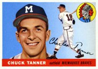 1955 Topps #161 Chuck Tanner Baseball Card