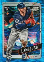 2024 Topps Chrome Cosmic #139 Wyatt Langford Blue Moon Refractor Baseball Card