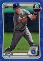 2020 Bowman Chrome Prospects #BCP25 Bobby Witt Jr. Blue Refractor Baseball Card