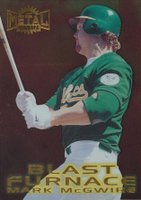 1997 Metal Universe Blast Furnace #8 Mark McGwire Baseball Card