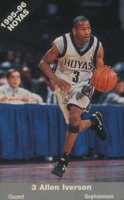 1995 Georgetown Hoyas #3 Allen Iverson Basketball Card