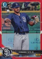 2018 Bowman Prospects Chrome #114 Fernando Tatis Jr. Red Refractor Baseball Card