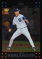 2007 Topps Chrome #254 Justin Verlander Baseball Card