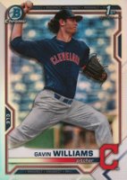 2021 Bowman Draft #BDC93 Gavin Williams Chrome-Refractor Baseball Card