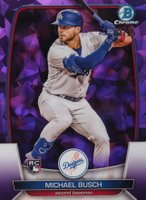 2023 Bowman Chrome Sapphire Edition #54 Michael Busch Purple Baseball Card