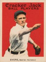1915 Cracker Jack #18 Johnny Evers Baseball Card