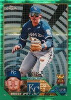 2023 Topps Chrome #176 Bobby Witt Jr. Green Sonar Refractor Baseball Card