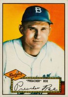 1952 Topps #66 Preacher Roe Red Back Baseball Card