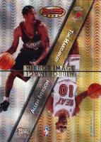 1997 Bowman's Best Mirror Image #MI3 Tim Hardaway/Allen Iverson/Bobby Jackson/Jason Kidd Atomic Refractor Basketball Card