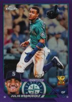 2023 Topps Chrome #200 Julio Rodriguez Purple Refractor Baseball Card
