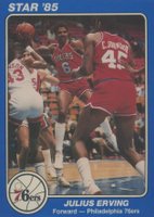 1985 Star Team Supers 5x7 #1 Julius Erving Basketball Card