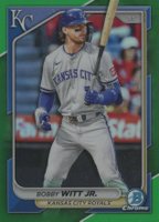 2024 Bowman Chrome #1 Bobby Witt Jr. Green Refractor Baseball Card
