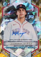 2021 Bowman Draft Bowman Draft Night Autographs #BDN6 Marcelo Mayer Gold Atomic Refractor Baseball Card