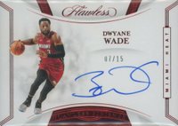 2019 Panini Flawless Flawless Finishes Autographs #FFDW Dwyane Wade Ruby Basketball Card