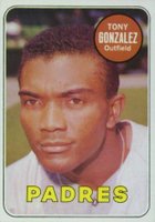 1969 Topps #501w Tony Gonzalez White Letters Baseball Card