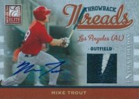2009 Donruss Elite Extra Edition Throwback Threads #TT-MT Mike Trout Autograph-Prime Baseball Card