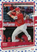 2020 Panini Donruss #129 Mike Trout SP-Independence Day Baseball Card