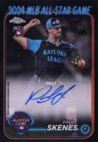 2024 Topps Chrome Update 2024 All-Star Game Autographs #PS Paul Skenes Black Refractor Baseball Card