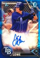 2016 Bowman Draft Chrome Draft Picks Autographs #CDAJL Joshua Lowe Blue Refractor Baseball Card