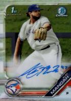 2019 Bowman Draft Chrome Draft Picks Autograph #CDAAM Alek Manoah Baseball Card