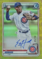 2020 Bowman Draft Chrome Draft Picks Autographs #CDAEH Ed Howard Gold Refractor Baseball Card