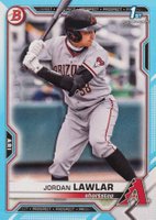 2021 Bowman Draft #BD194 Jordan Lawlar Sky Blue Baseball Card