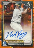 2024 Bowman Draft Sapphire Edition Chrome Sapphire Prospect Autographs #CPANK Nick Kurtz Orange Baseball Card