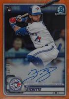 2020 Bowman Chrome Rookie Autographs #CRABBI Bo Bichette Orange Refractor Baseball Card