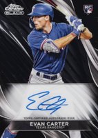 2024 Topps Chrome Black Autographs #EC Evan Carter Baseball Card