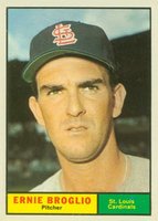 1961 Topps #420 Ernie Broglio Baseball Card