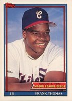 1991 Topps '90 M.L. Debut #153 Frank Thomas Baseball Card