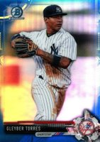 2017 Bowman Prospects #BCP80 Gleyber Torres Chrome-Blue Refractor Baseball Card