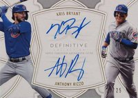 2020 Topps Definitive Collection Dual Autograph Collection #BR Anthony Rizzo/Kris Bryant Baseball Card