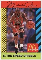 1990 McDonald's Michael Jordan #5 Michael Jordan The Speed Dribble Basketball Card